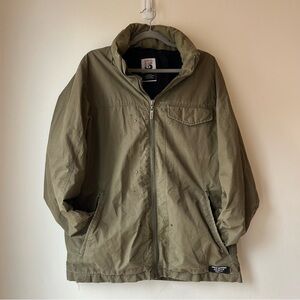 Burton Snowboards Men’s Olive Green Zip Jacket Size Large – Repair Project